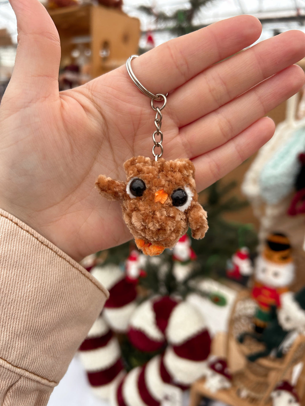 Brown Owl Keychain